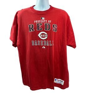 Cincinnati Reds Majestic Short Sleeve T-shirt Mens XL Red